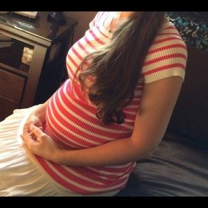 Motherhood Maternity ribbed light sweater top